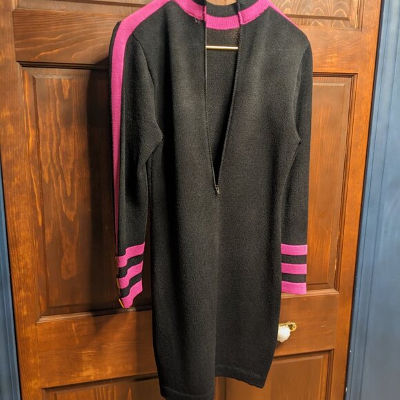 High End Designer Dress - Black & Pink - Picture 2 of 7